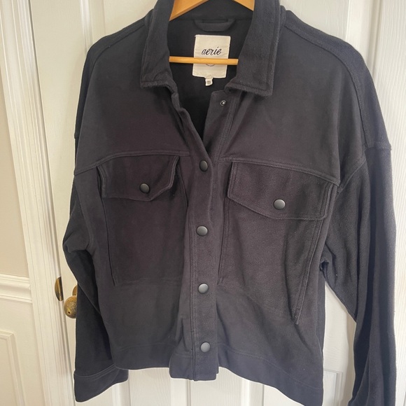 Women's Black Button-Up Jacket - Picture 2 of 7